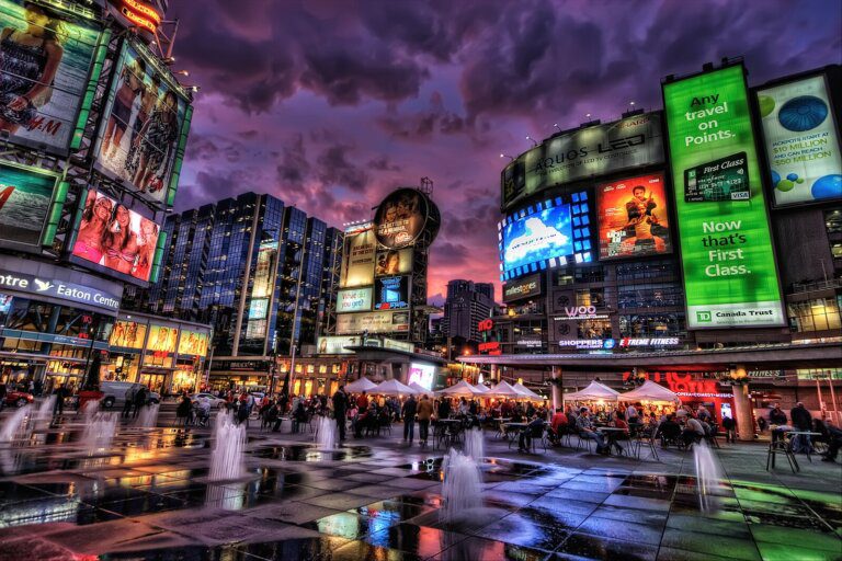 3D image of Dundas Square Toronto for Talk of Toronto - Lifestyle Marketing Company