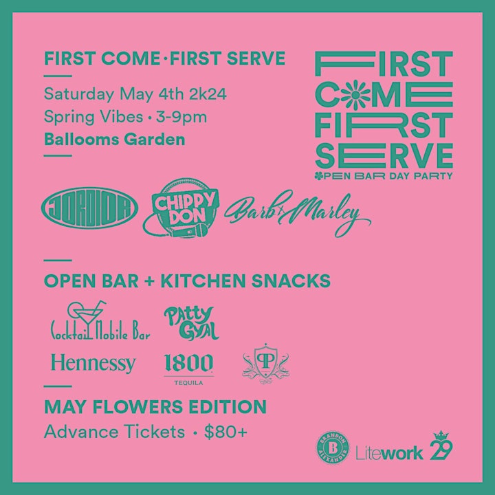 back flyer for First Come First Serve