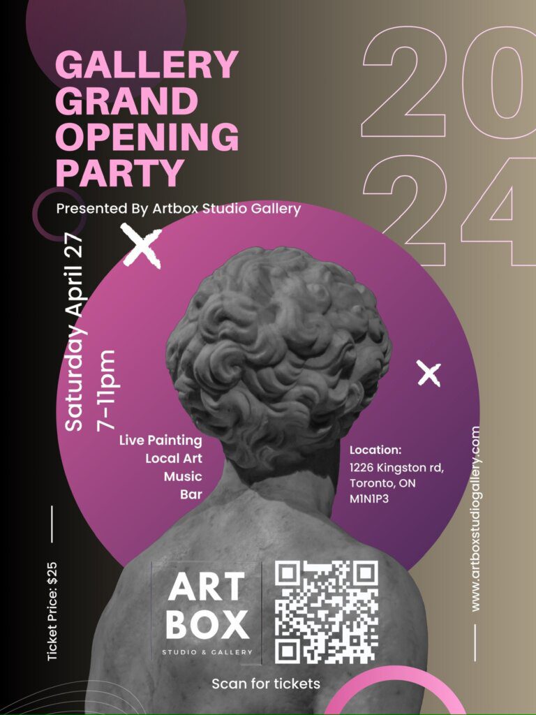 Flyer for Artbox-Studio-Gallery_Toronto-Grand-Opening-Event-TalkofToronto