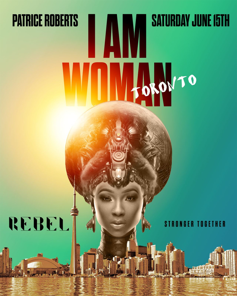 Event Flyer for PATRICE ROBERTS - I AM WOMAN TORONTO 2024