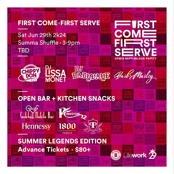 First Come First Serve Toronto Day Party Flyer