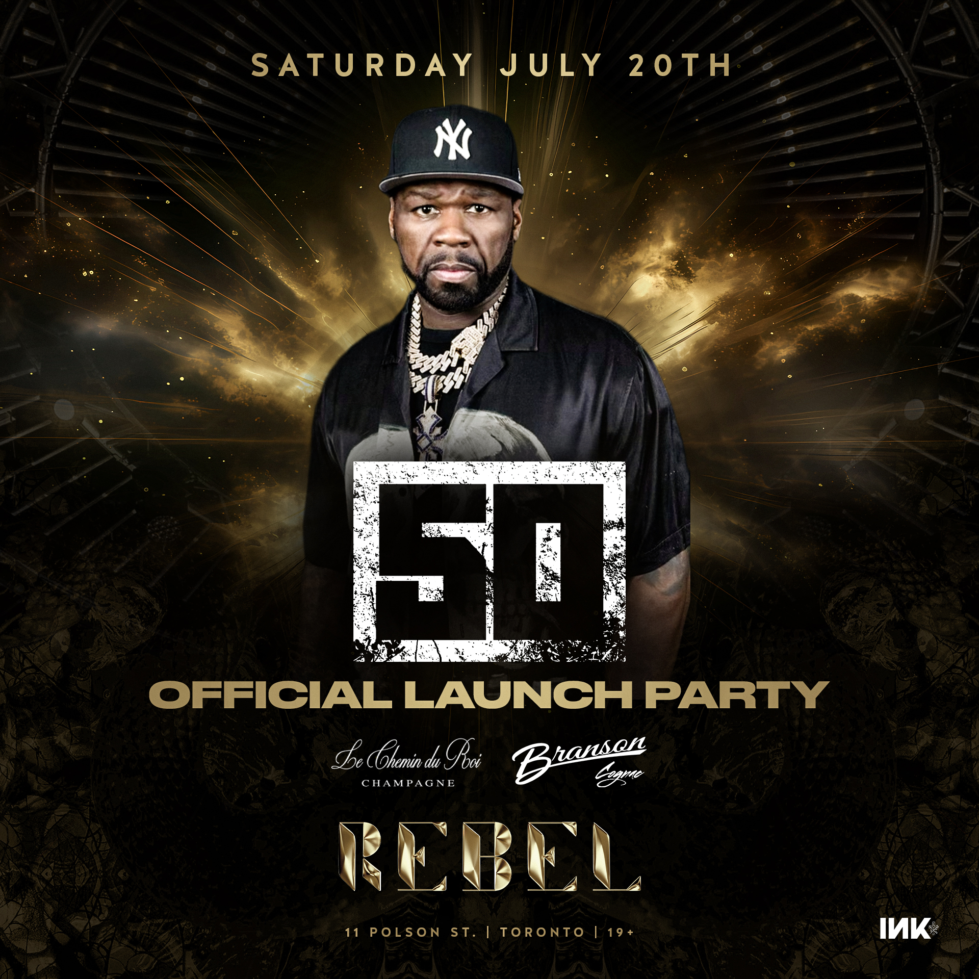 50 CENT LIVE AT REBEL Nightclub in Toronto Flyer