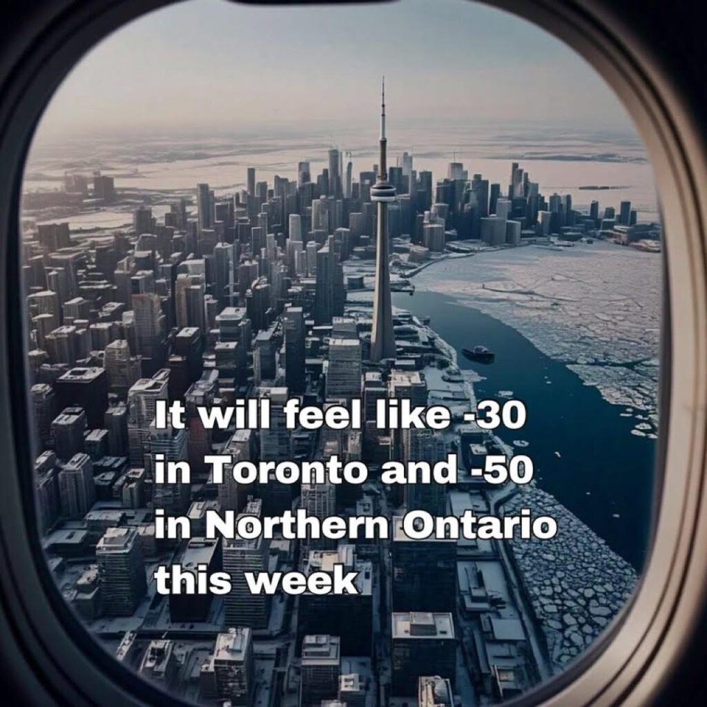 Toronto January Polar Vortex Winds - January 2025