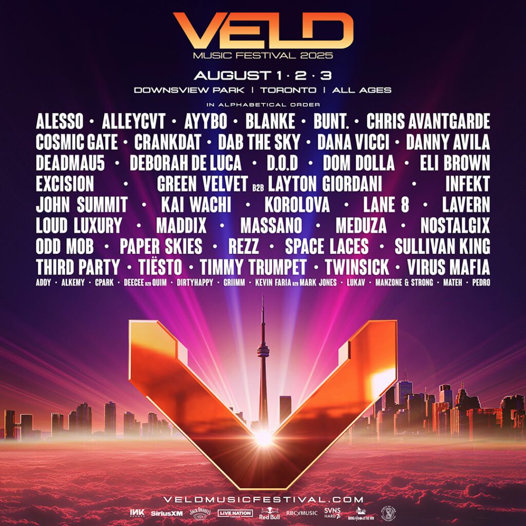 VELD Music Festival Toronto 2025 lineup F SQUARE Flyer Artwork