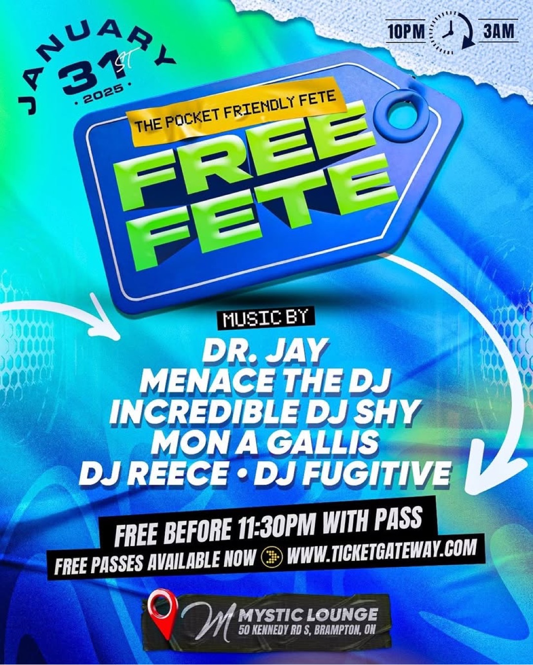 Free Soca Fete by Dr Jay artwork flyer