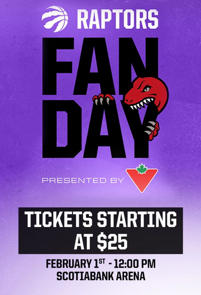 Toronto Raptors Fan Day 2025 Artwork Flyer