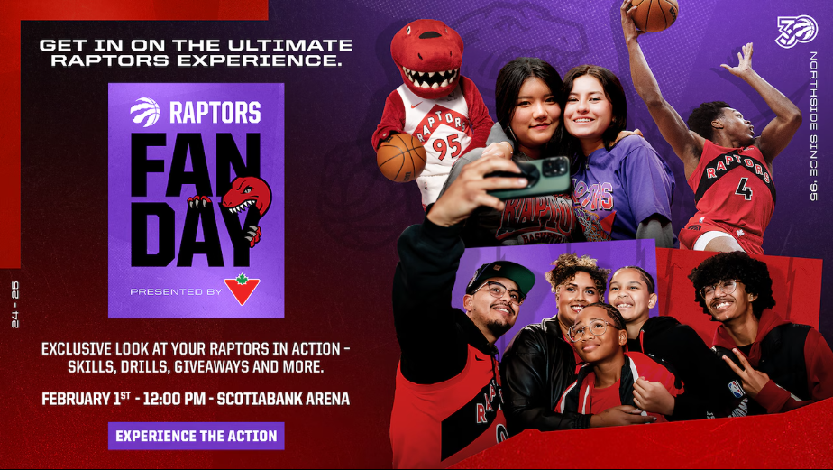 Toronto Raptors Fan Day 2025 Artwork Flyer