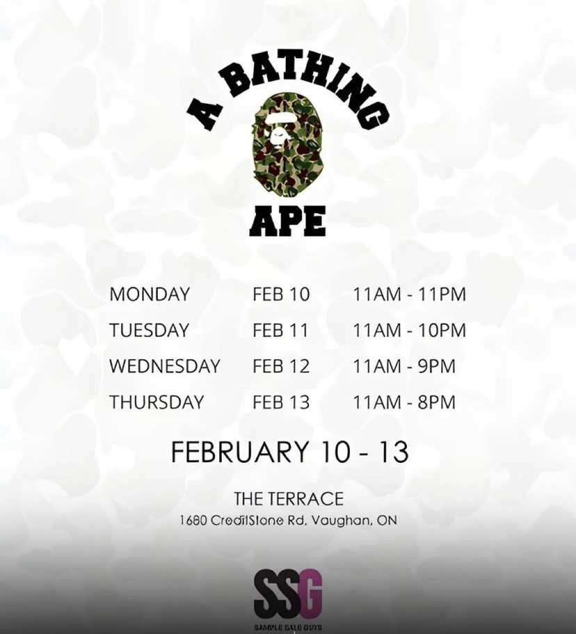 BAPE Warehouse Sale Returns to Vaughan 2025 flyer