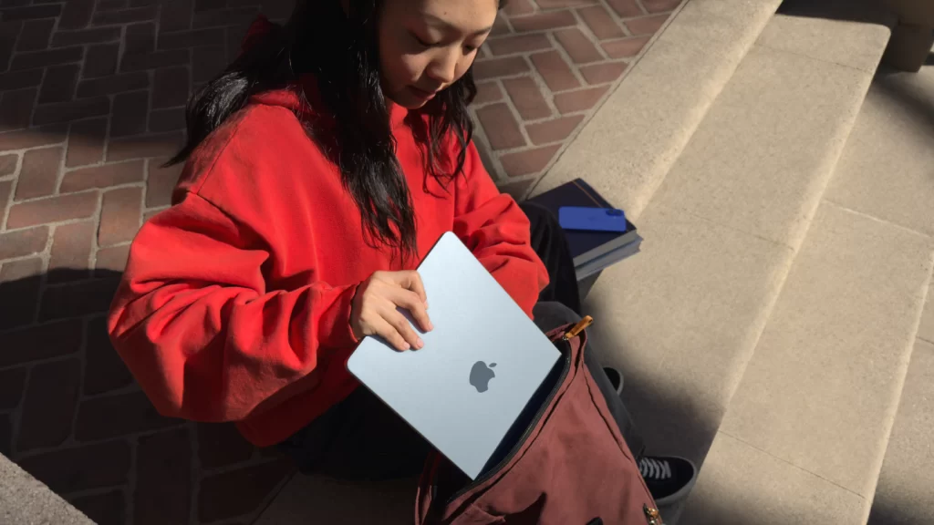 Macbook Air on the move