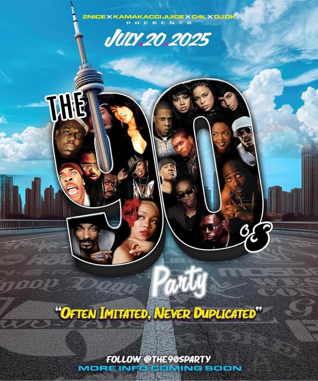The 90s Party Day Festival - Toronto Old School Hip Hop Party - Nightlife flyer