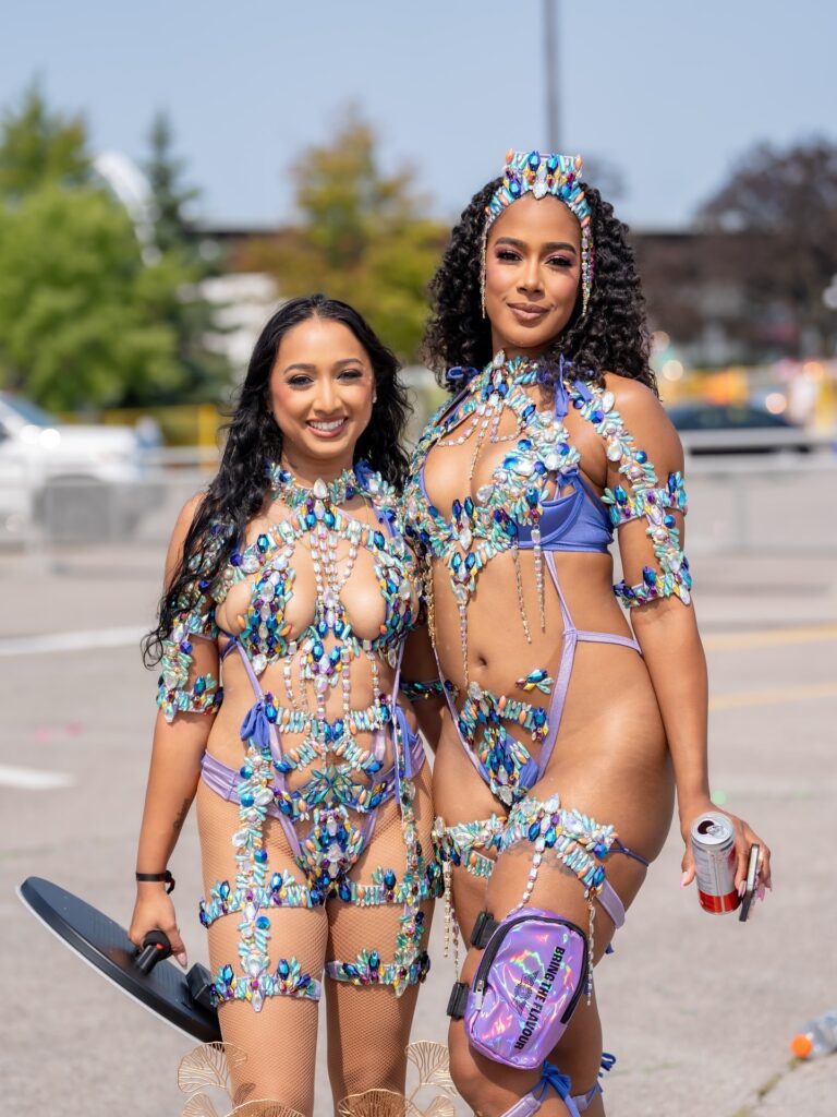 Beautiful lady in a costume at Toronto Caribana Carnival Parade