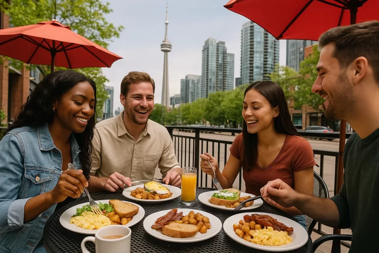 people eating brunch at one of the Top 10 Brunch Spots in Toronto