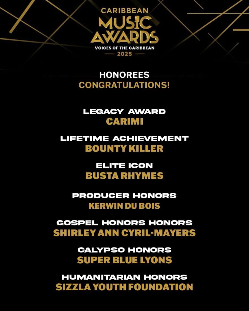 Caribbean Music Awards 2025 winners