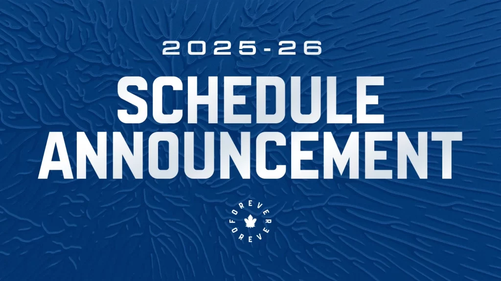 Maple Leafs Announce 2025-26 NHL Regular Season Schedule