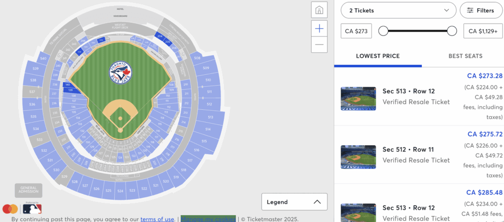 Toronto Blue Jays playoff tickets 2025
