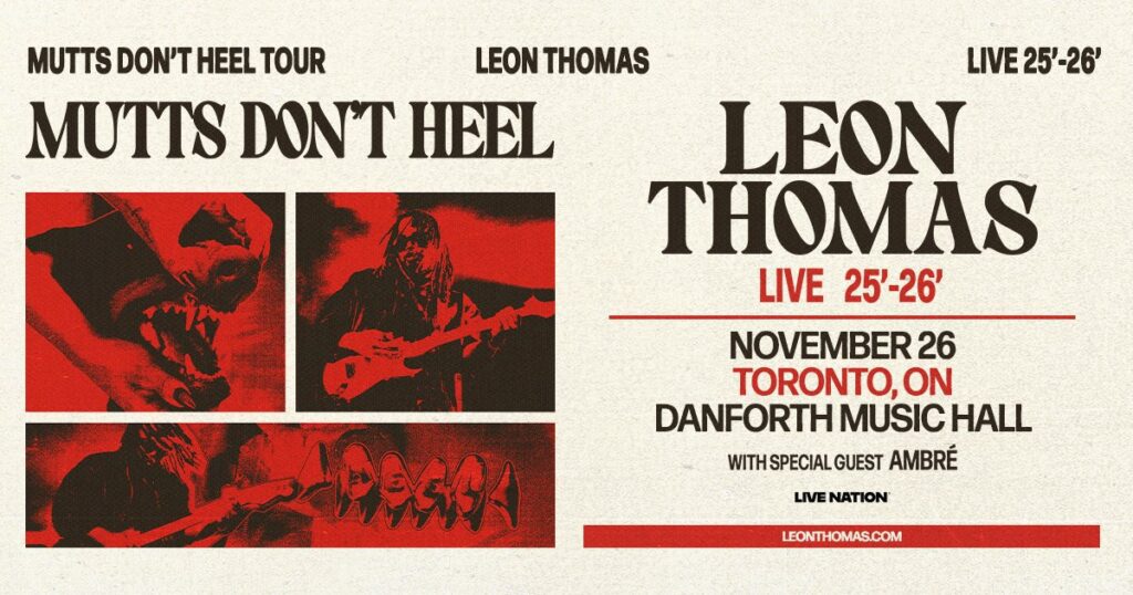 Leon Thomas Concert in Toronto flyer