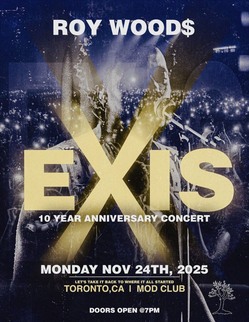 Roy Woods Toronto Concert 10 year anniversary flyer