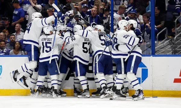 Toronto Maple Leafs Celebrating a win