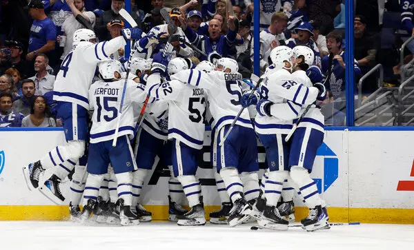 Toronto Maple Leafs Celebrating a win