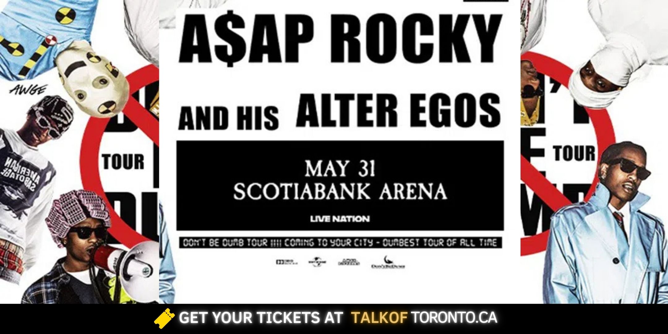 A$AP Rocky brings the Don’t Be Dumb World Tour to Toronto’s Scotiabank Arena on May 31, 2026! Catch the Harlem icon live. Get your tickets now!