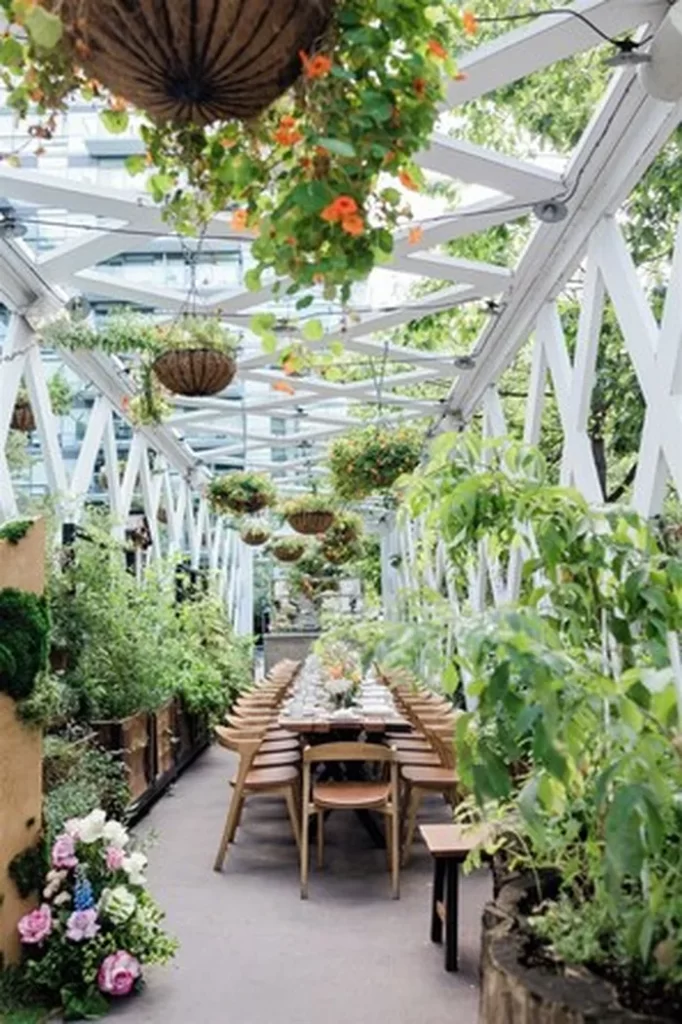 Lush greenery and outdoor-inspired space at 1 Hotel Toronto