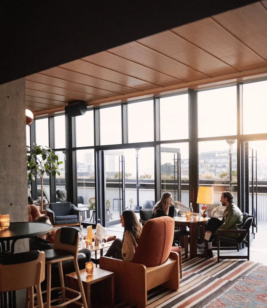 Evangeline rooftop bar at Ace Hotel Toronto