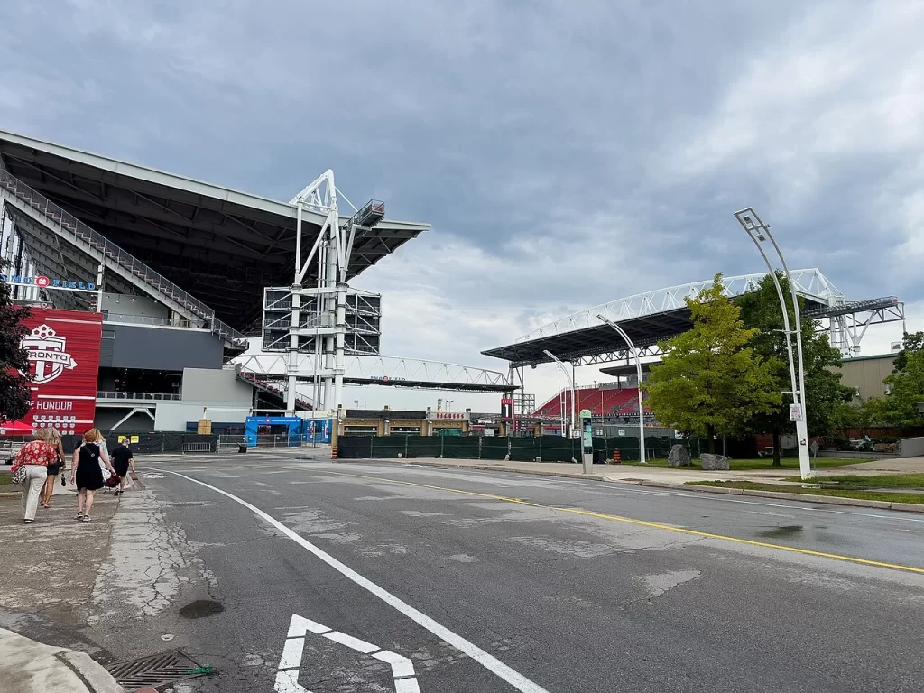 Exterior of BMO Field at Exhibition Place in Toronto