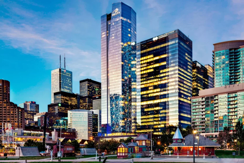 Exterior of Delta Hotels by Marriott Toronto in downtown Toronto