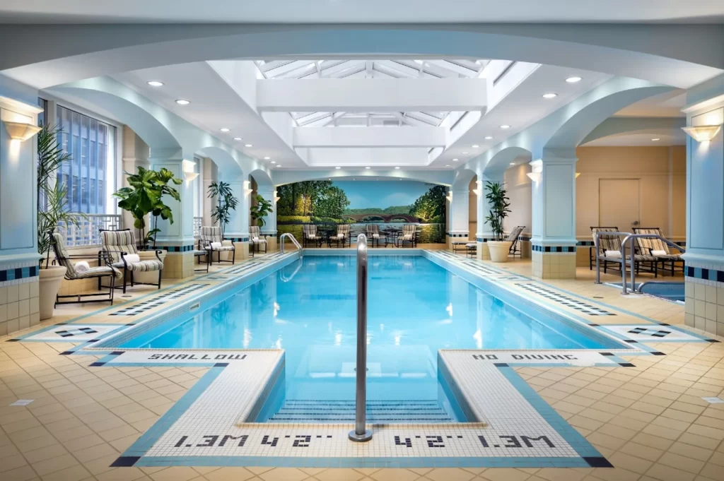 Indoor swimming pool at Fairmont Royal York in Toronto
