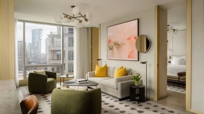 Luxury suite living room at Four Seasons Hotel Toronto