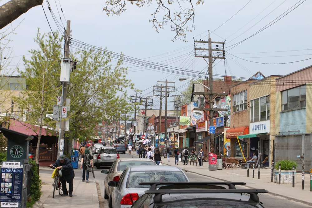 Street scene in Kensington Market in Toronto