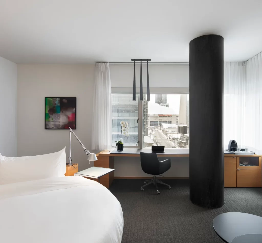 Guest room at Le Germain Hotel Toronto Maple Leaf Square
