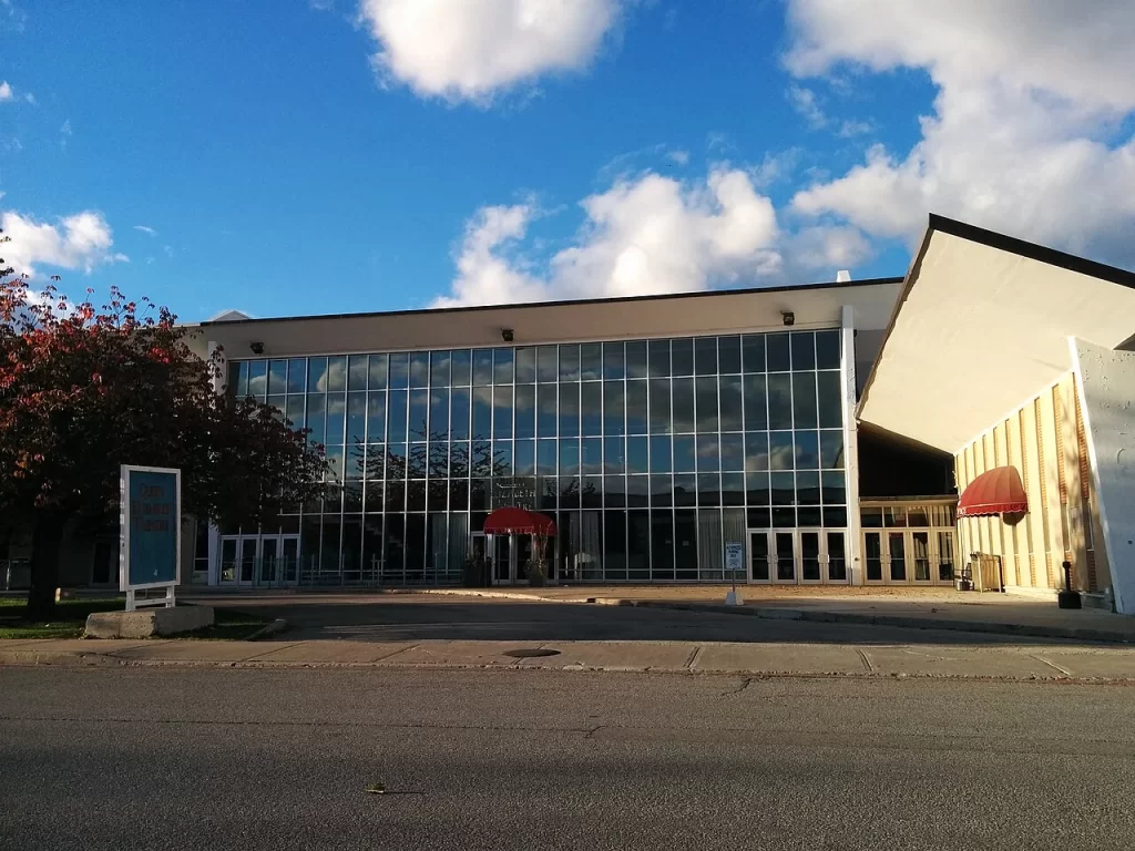 Exterior of Queen Elizabeth Theatre at Exhibition Place in Toronto