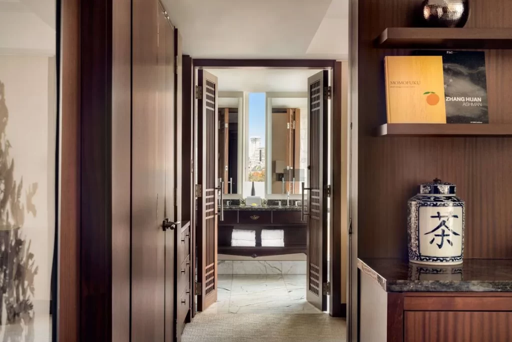 Luxury marble bathroom at Shangri-La Toronto
