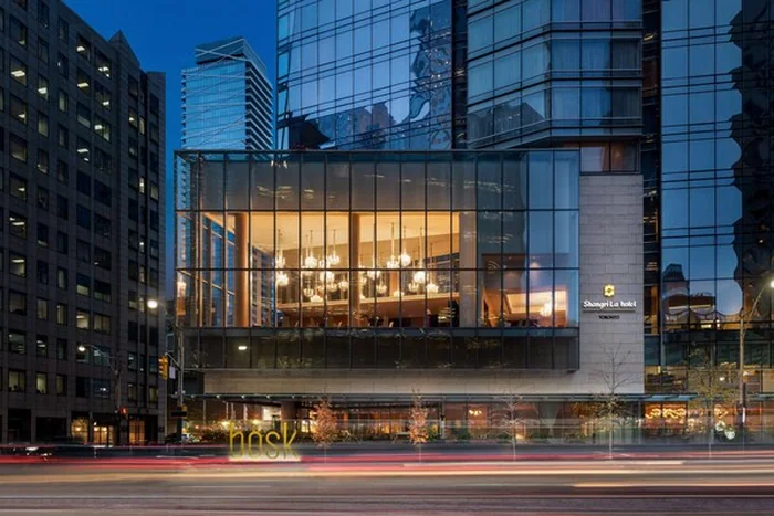 Exterior of Shangri-La Toronto on University Avenue in downtown Toronto