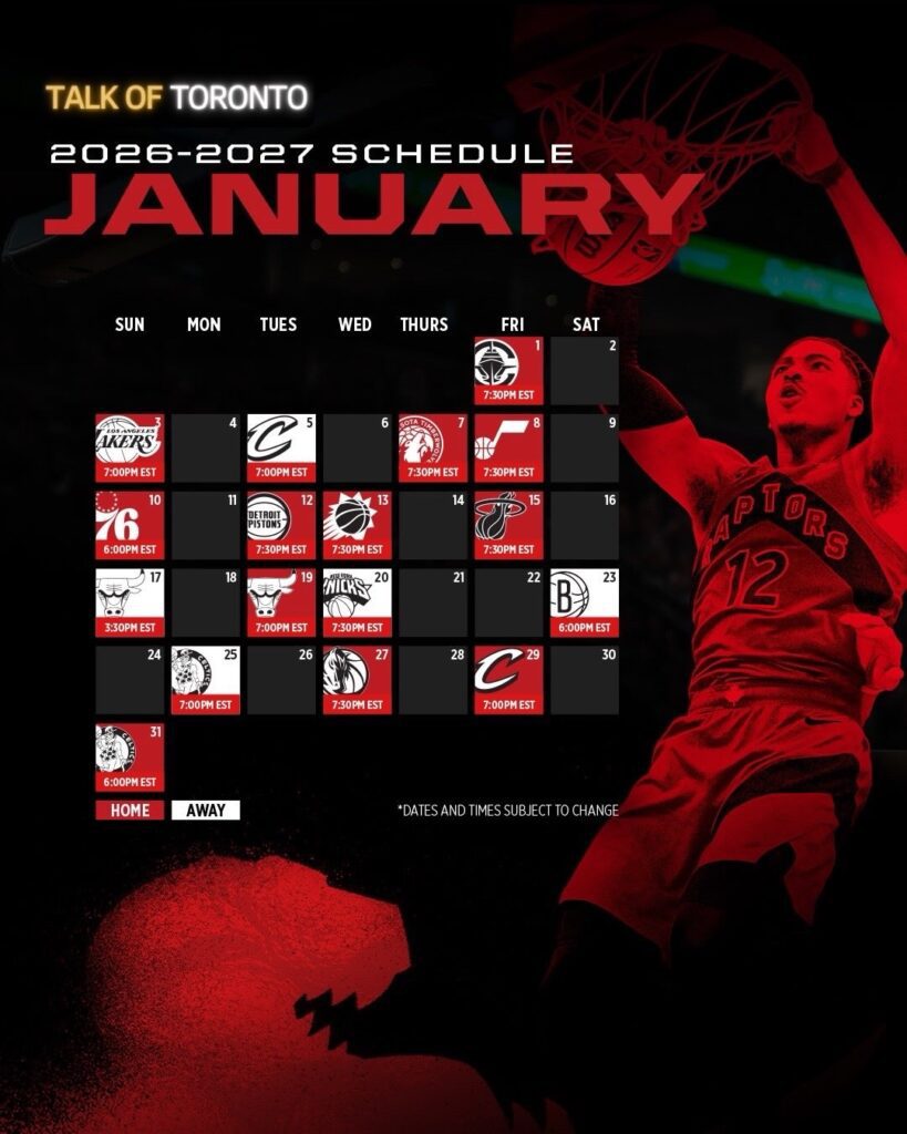 Toronto Raptors Official 2026–2027 Schedule at Scotiabank Arena Toronto photo 4