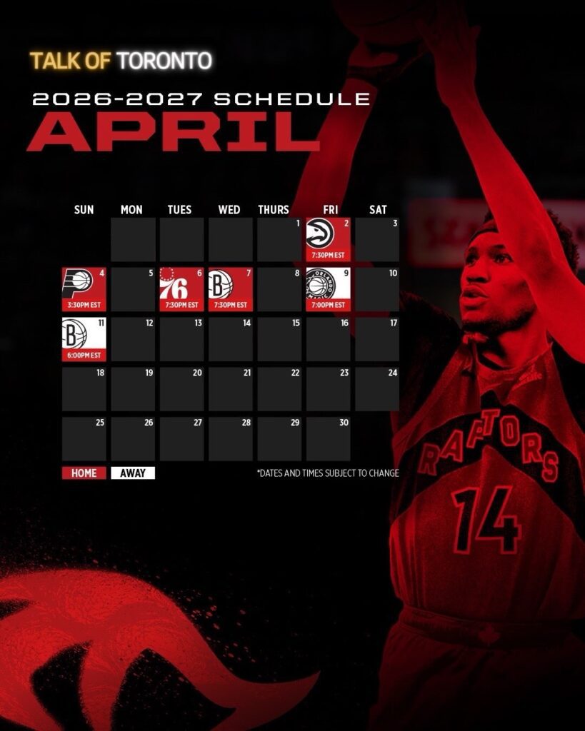 Toronto Raptors Official 2026–2027 Schedule at Scotiabank Arena Toronto photo 7