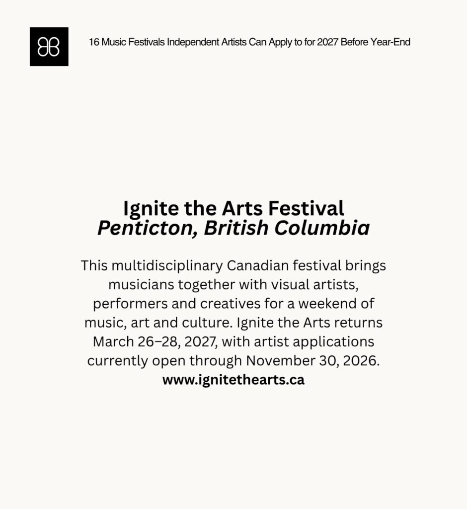 2027 music festivals for independent artists Toronto photo 3