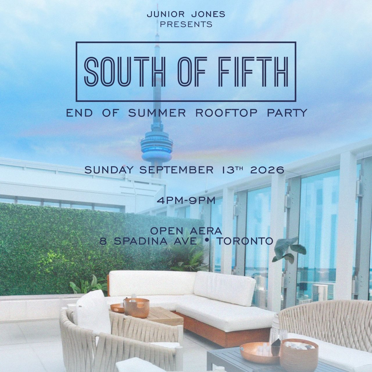 SOUTH OF FIFTH – END OF SUMMER ROOFTOP PARTY