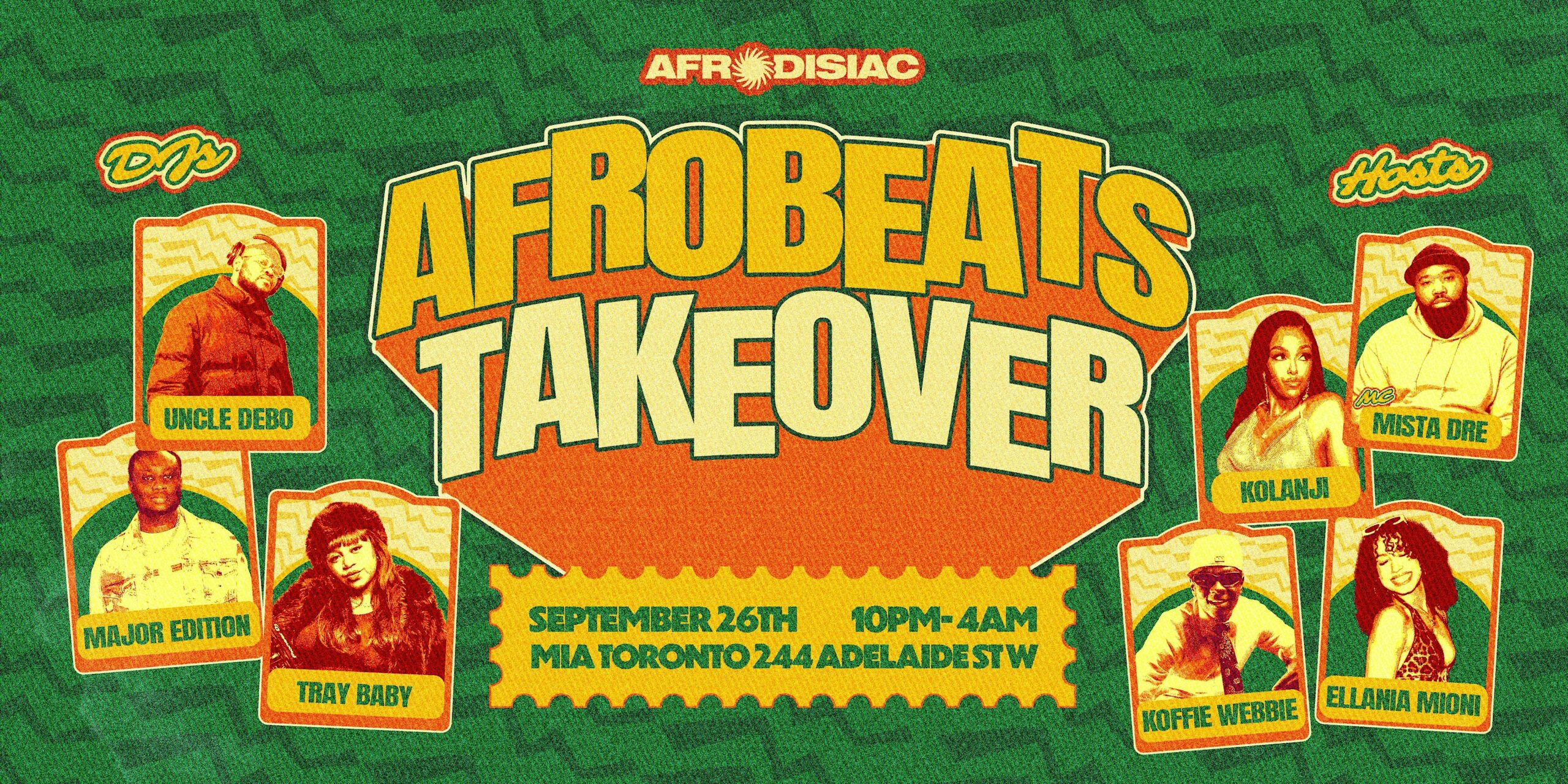 Afrobeats Takeover: MIA Toronto | Sat, Sept 26 at Mia Toronto