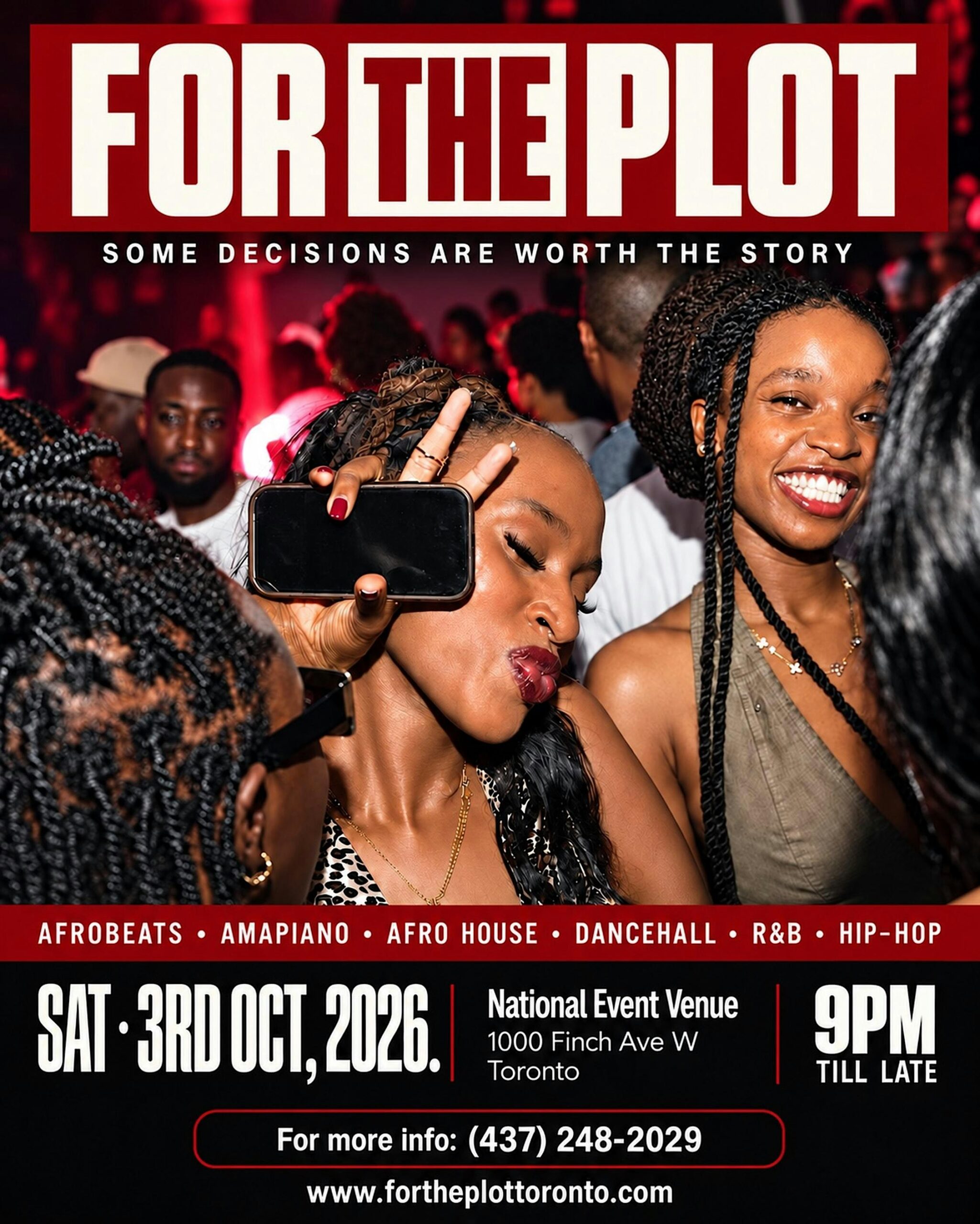 For the Plot: Toronto Afrobeats, Amapiano & Dancehall Party at National Event Venue