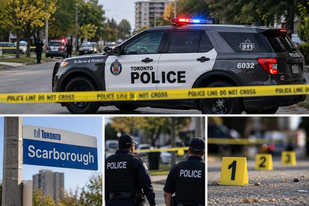 scarborough-shooting-evidence-markers-toronto-police
