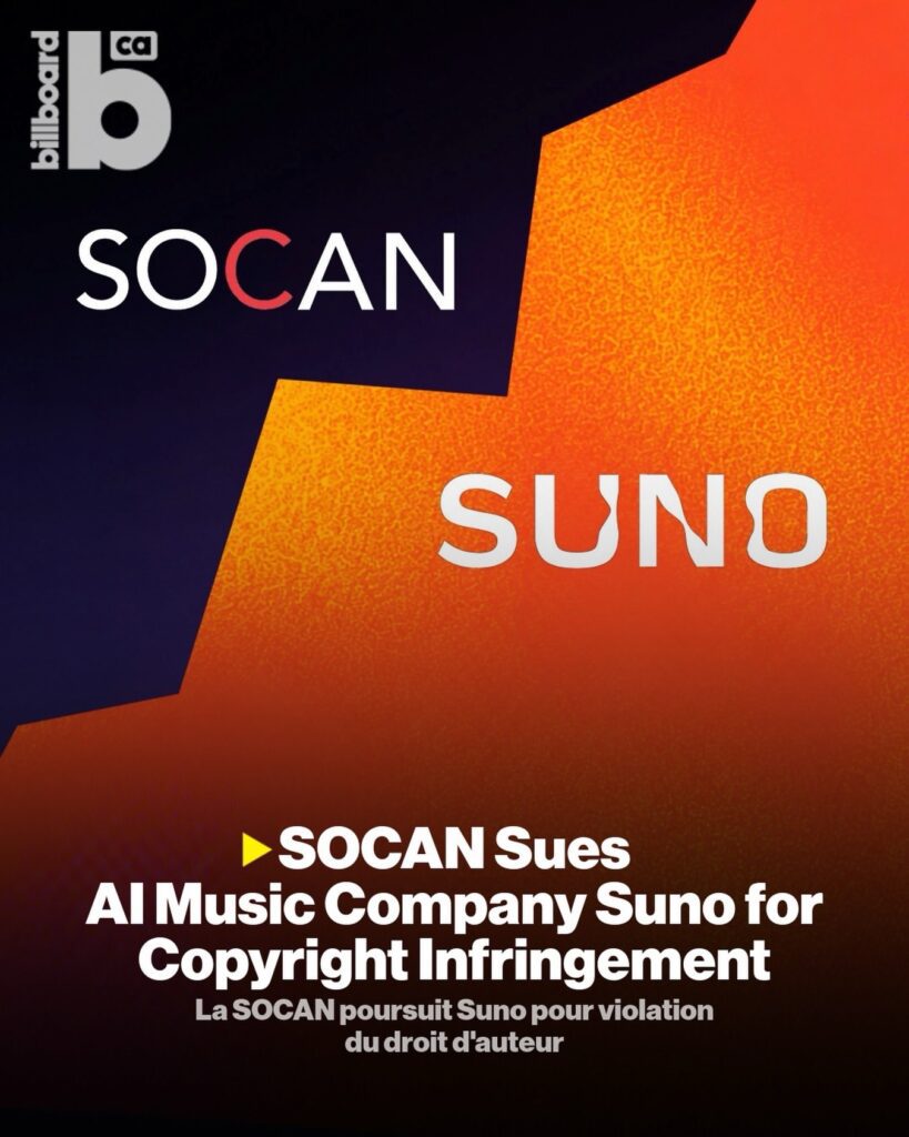 SOCAN Suno lawsuit Toronto photo
