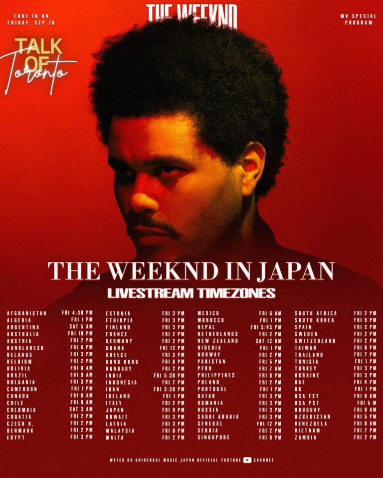 The Weeknd in Japan livestream Toronto photo