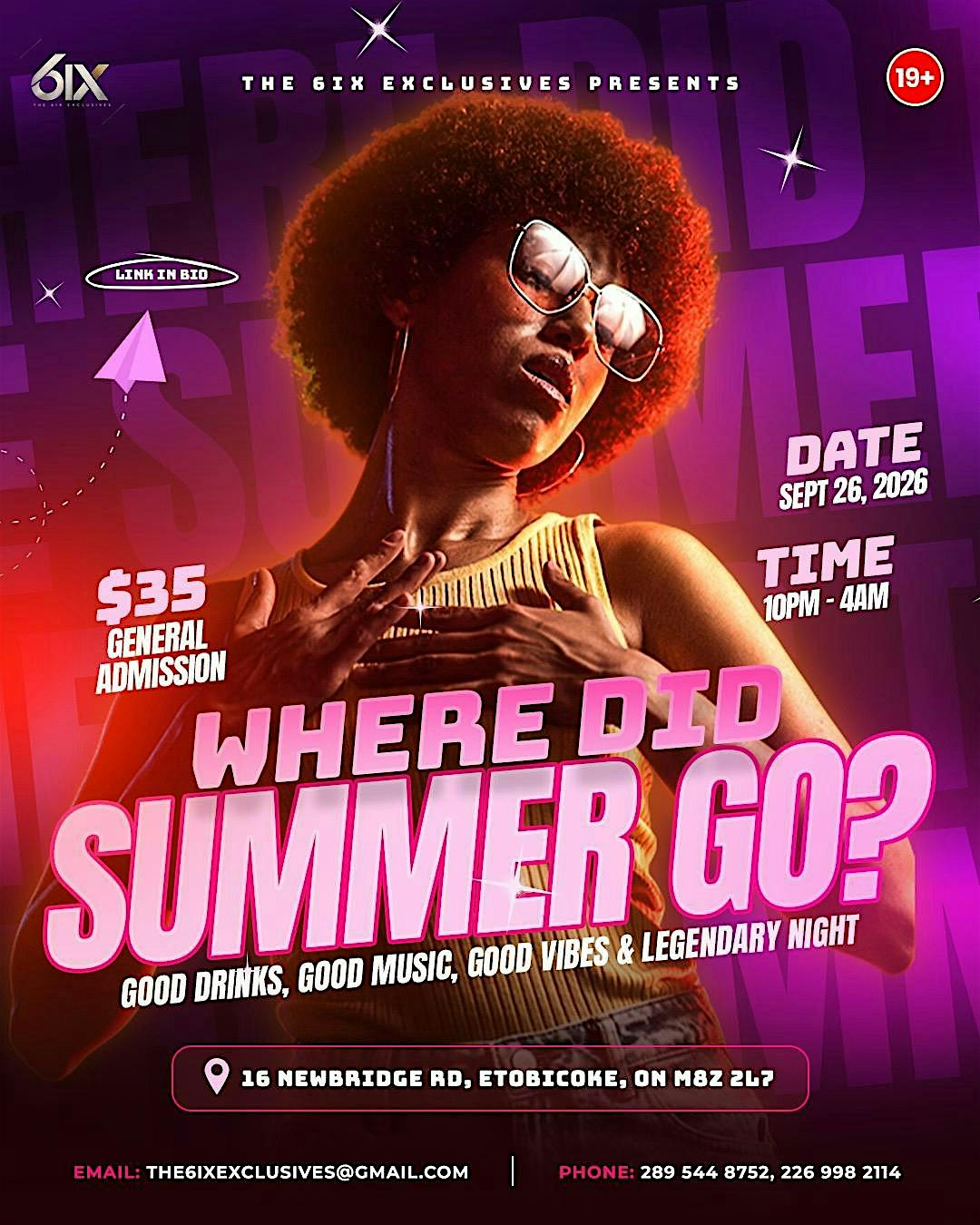 Where Did Summer Go? – Afrobeat, Amapiano, Afrohouse Toronto at Unknwn Studios and Venue