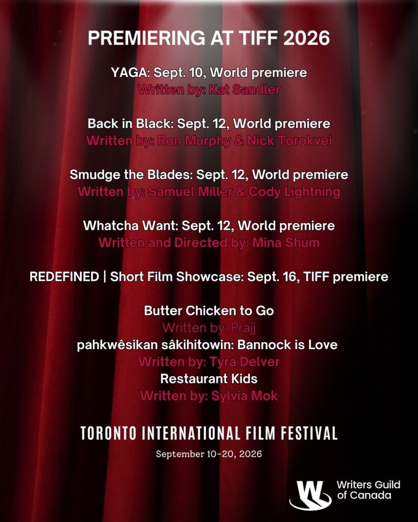 Writers Guild of Canada films at TIFF 2026 Toronto photo 2