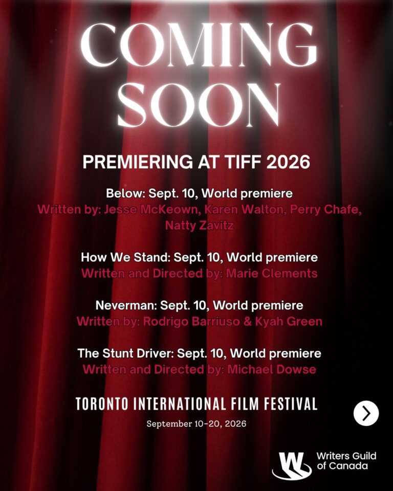 Writers Guild of Canada films at TIFF 2026 Toronto photo